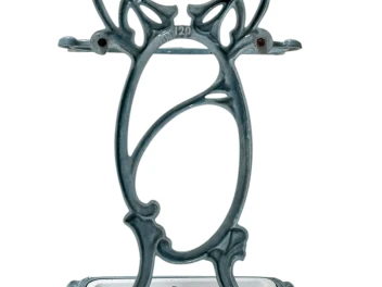 Art Nouveau Enameled Iron Umbrella Stand, 1900s